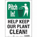 Safety Sign 14 in x 10 in Vinyl