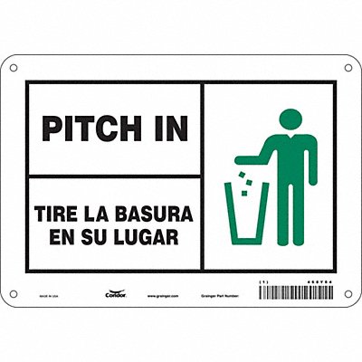 Safety Sign 7 in x 10 in Aluminum