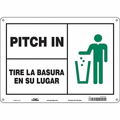 Safety Sign 10 in x 14 in Aluminum