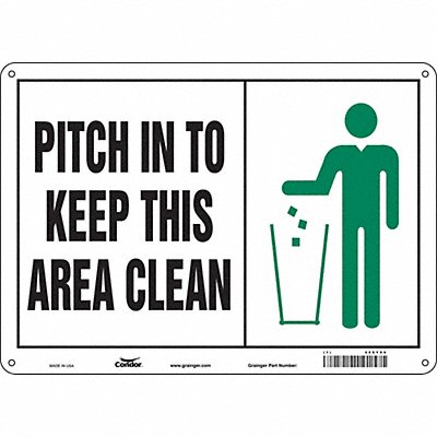 Safety Sign 10 in x 14 in Polyethylene