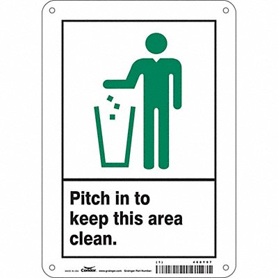 Safety Sign 10 in x 7 in Aluminum