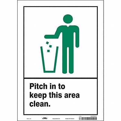 Safety Sign 14 in x 10 in Vinyl