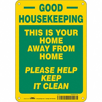 Safety Sign 10 in x 7 in Aluminum