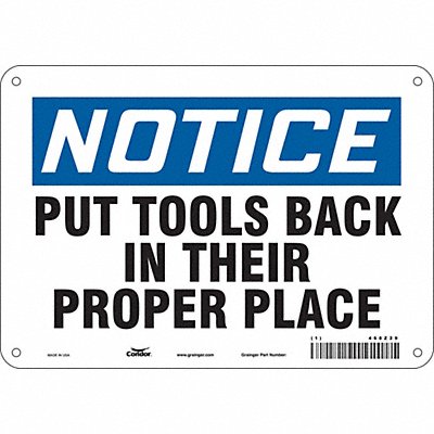 Safety Sign 7 in x 10 in Aluminum