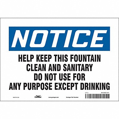 Safety Sign 7 in x 10 in Vinyl
