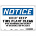 Safety Sign 7 in x 10 in Polyethylene