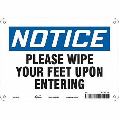 Safety Sign 7 in x 10 in Polyethylene