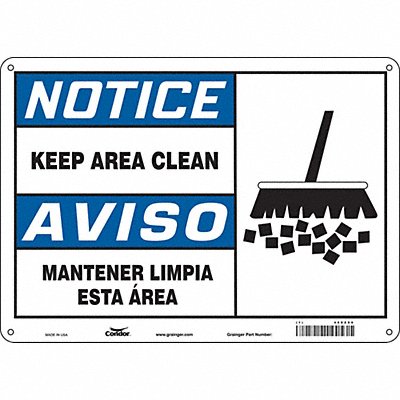 Safety Sign 10 in x 14 in Polyethylene