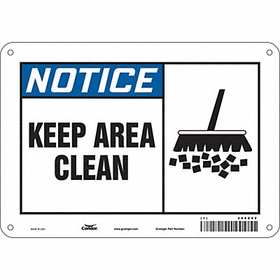 Safety Sign 7 in x 10 in Polyethylene