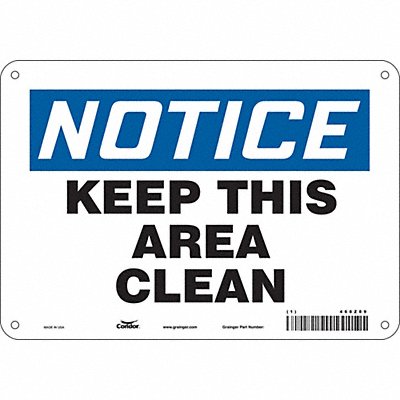 Safety Sign 7 in x 10 in Aluminum