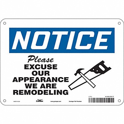 Safety Sign 7 in x 10 in Polyethylene