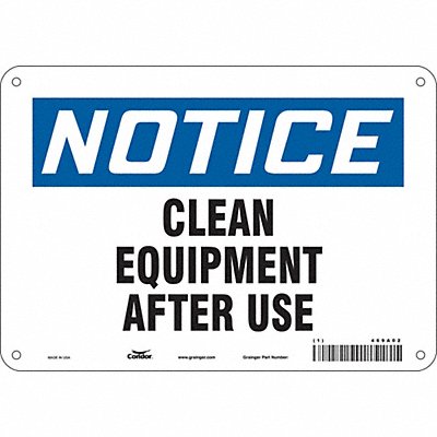 Safety Sign 7 in x 10 in Aluminum