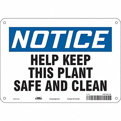 Safety Sign 7 in x 10 in Aluminum