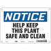 Safety Sign 7 in x 10 in Aluminum