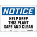 Safety Sign 10 in x 14 in Polyethylene