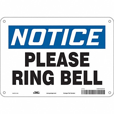 Safety Sign 7 in x 10 in Aluminum