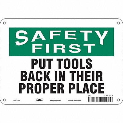Safety Sign 7 in x 10 in Polyethylene