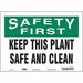 Safety Sign 10 in x 14 in Vinyl