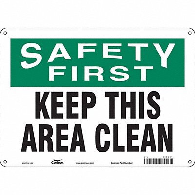 Safety Sign 10 in x 14 in Aluminum