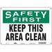 Safety Sign 10 in x 14 in Aluminum