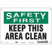 Safety Sign 7 in x 10 in Polyethylene