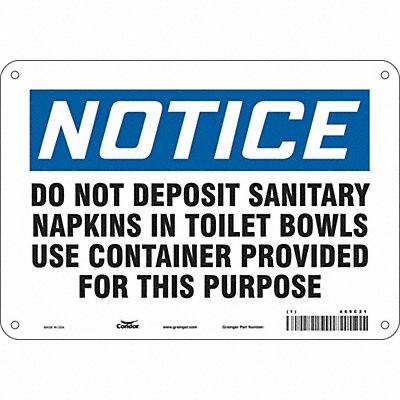 Safety Sign 7 in x 10 in Polyethylene