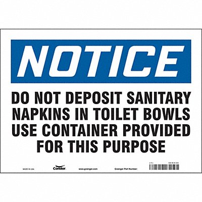 Safety Sign 10 in x 14 in Vinyl