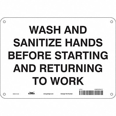Safety Sign 7 in x 10 in Polyethylene