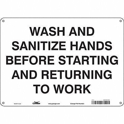 Safety Sign 10 in x 14 in Polyethylene