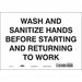 Safety Sign 7 in x 10 in Vinyl