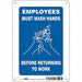 Safety Sign 10 in x 7 in Polyethylene