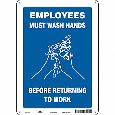 Safety Sign 14 in x 10 in Polyethylene