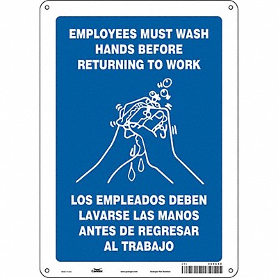Safety Sign 14 in x 10 in Polyethylene