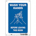 Safety Sign 10 in x 7 in Aluminum