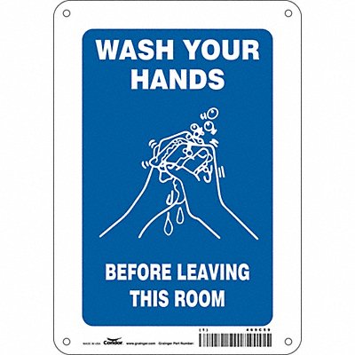 Safety Sign 10 in x 7 in Polyethylene
