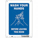 Safety Sign 10 in x 7 in Polyethylene