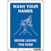 Safety Sign 14 in x 10 in Polyethylene