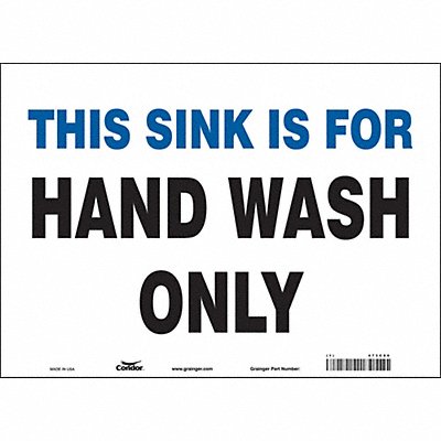 Safety Sign 10 in x 14 in Vinyl