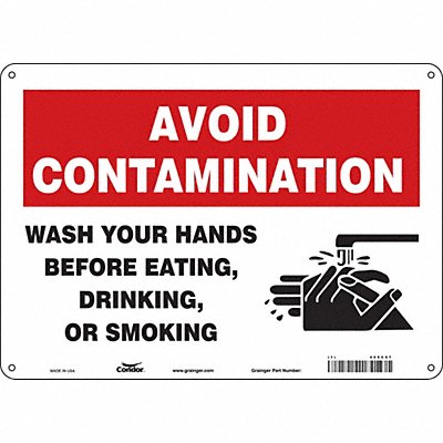 Safety Sign 10 in x 14 in Polyethylene
