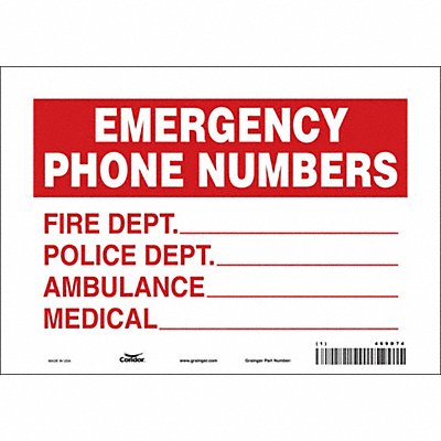 Safety Sign 7 in x 10 in Vinyl