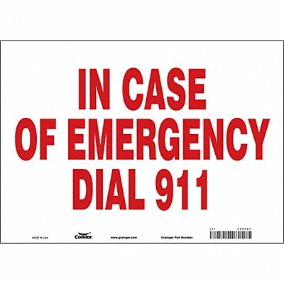 J9315 Safety Sign 10 in x 14 in Vinyl