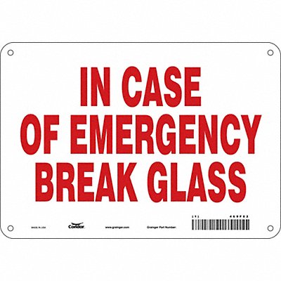 Safety Sign 7 in x 10 in Aluminum