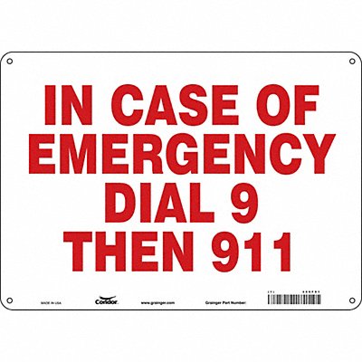 Safety Sign 10 in x 14 in Polyethylene
