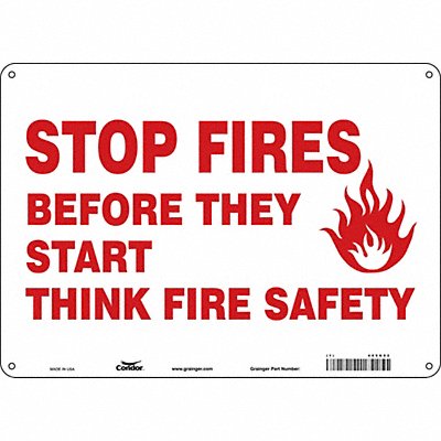 Safety Sign 10 in x 14 in Aluminum