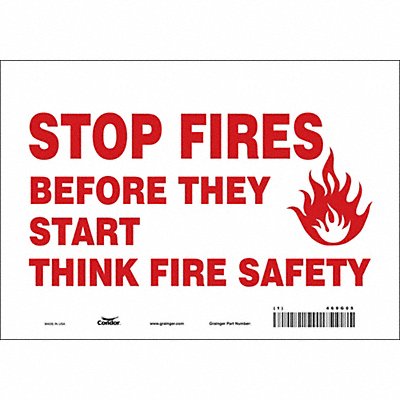 Safety Sign 7 in x 10 in Vinyl