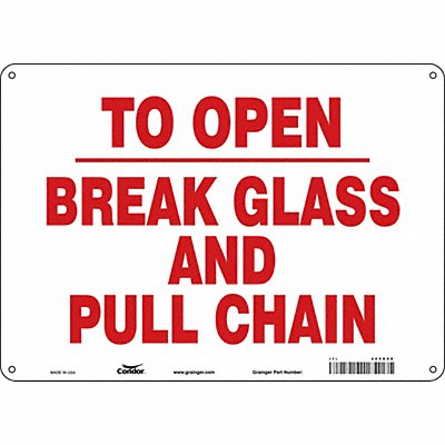 Safety Sign 10 in x 14 in Aluminum