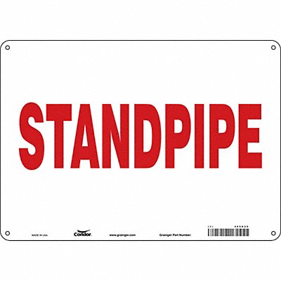 Safety Sign 10 in x 14 in Aluminum