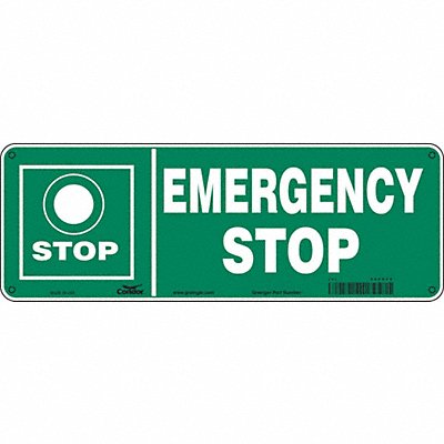 Safety Sign 5 in x 14 in Polyethylene