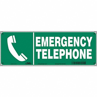 Safety Sign 5 in x 14 in Glow Vinyl