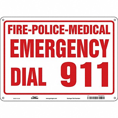 J9329 Safety Sign 10 in x 14 in Aluminum